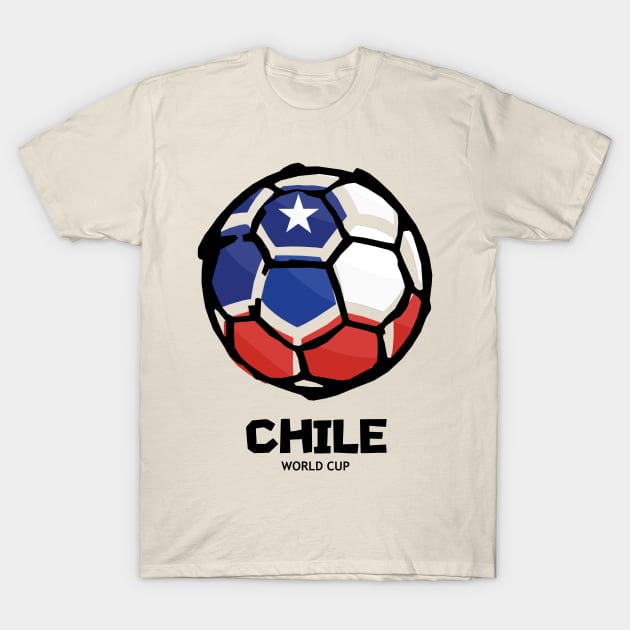 Chile Football Country Flag T-Shirt by KewaleeTee